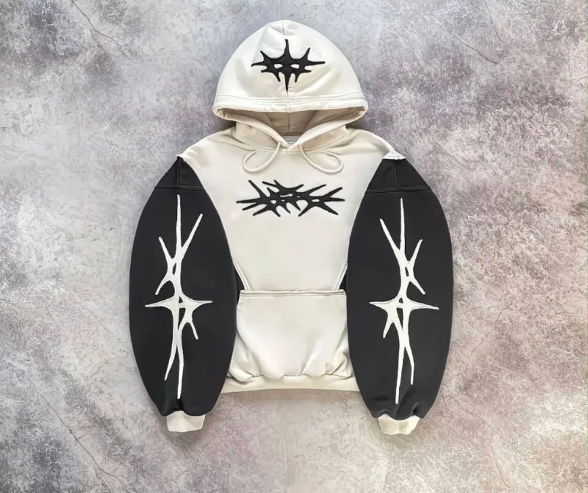 Y2K Star Patchwork Hoodie