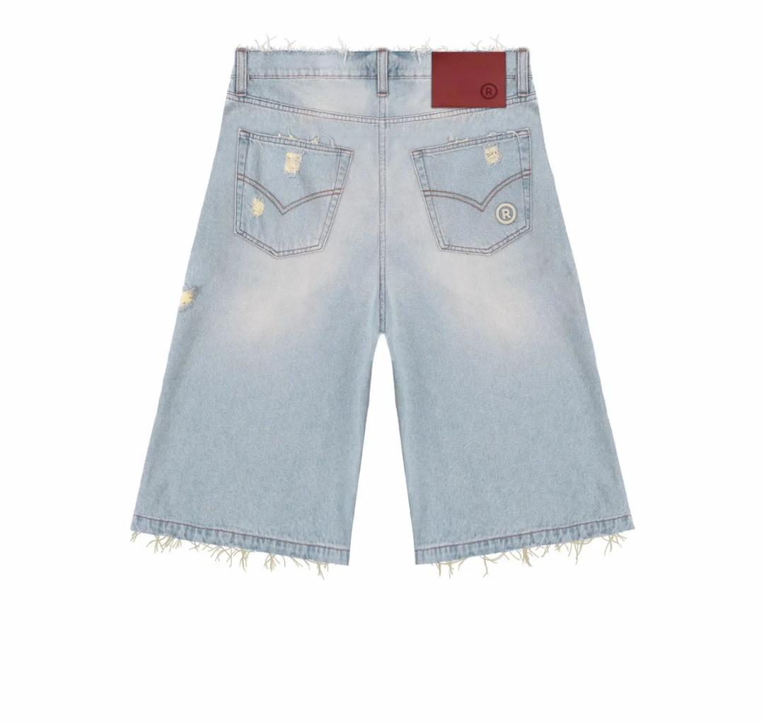 High Waist Ripped Jorts
