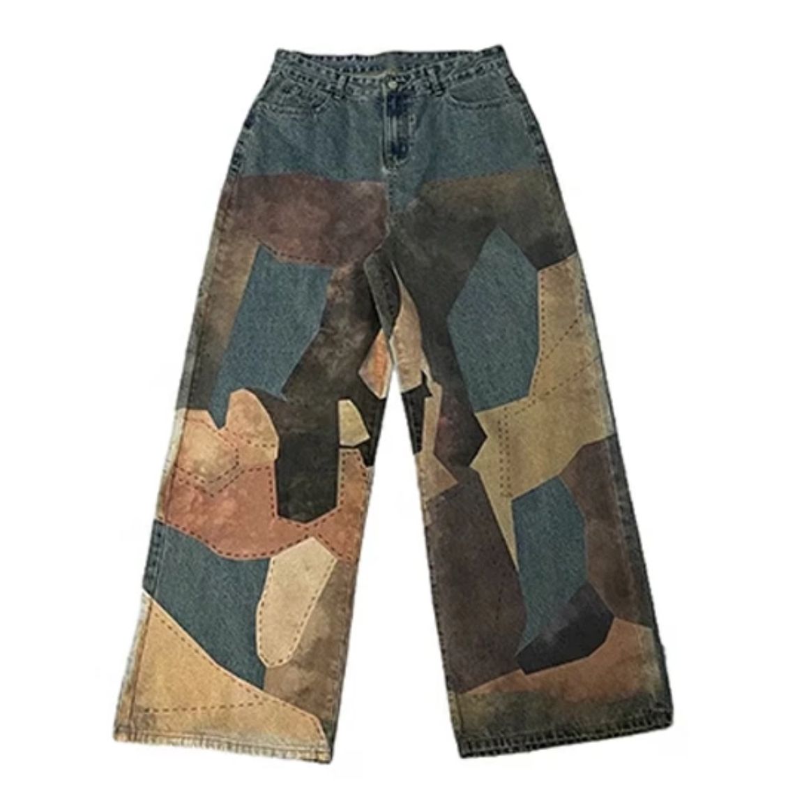 Patchwork Baggy Jeans