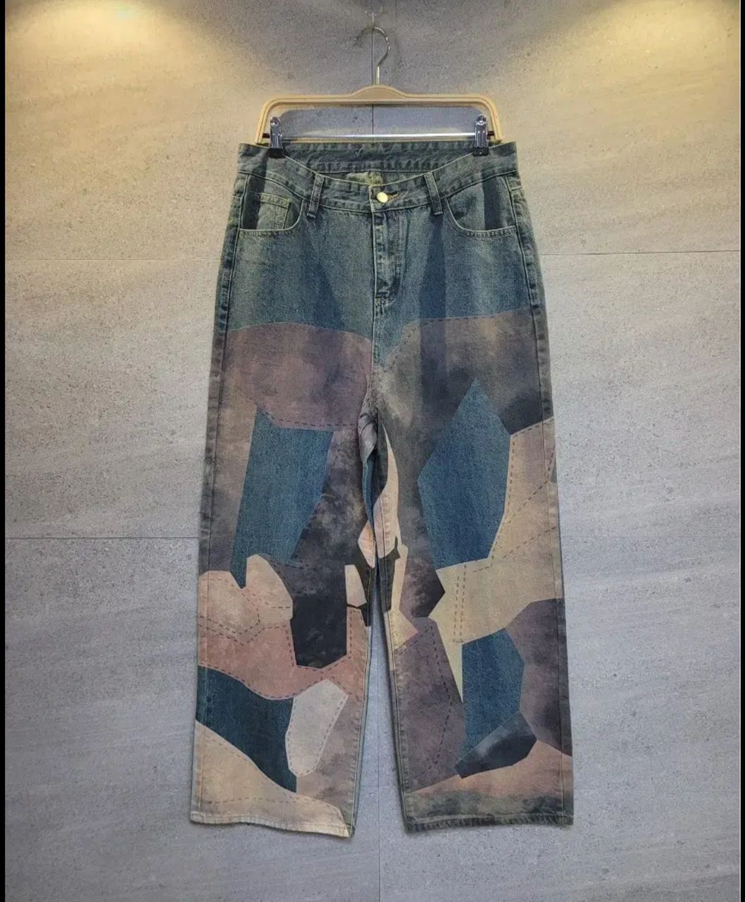 Patchwork Baggy Jeans 2