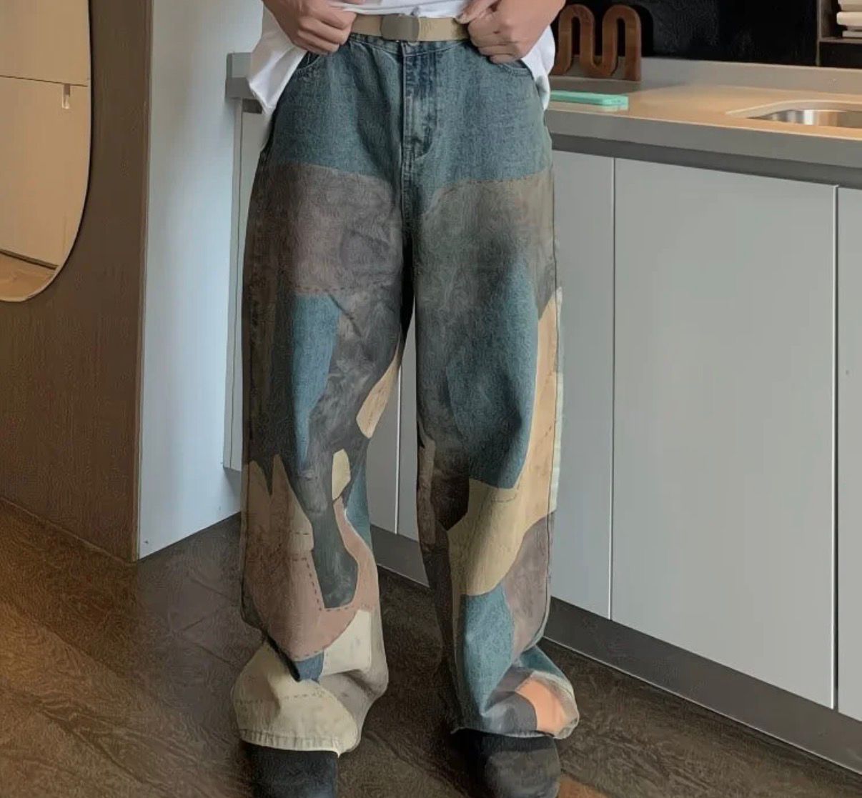 Patchwork Baggy Jeans 3