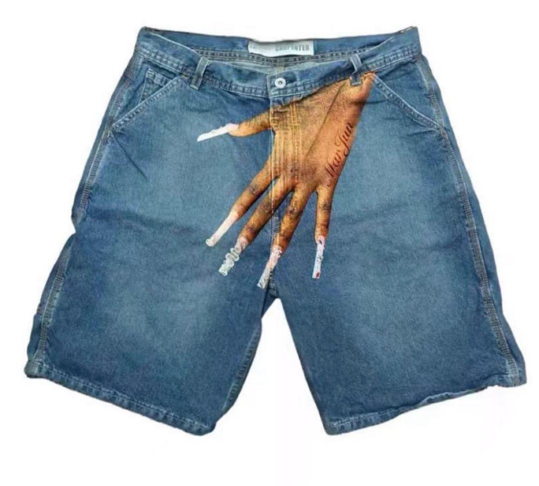 Volymoon Y2K Baggy Jean Shorts
