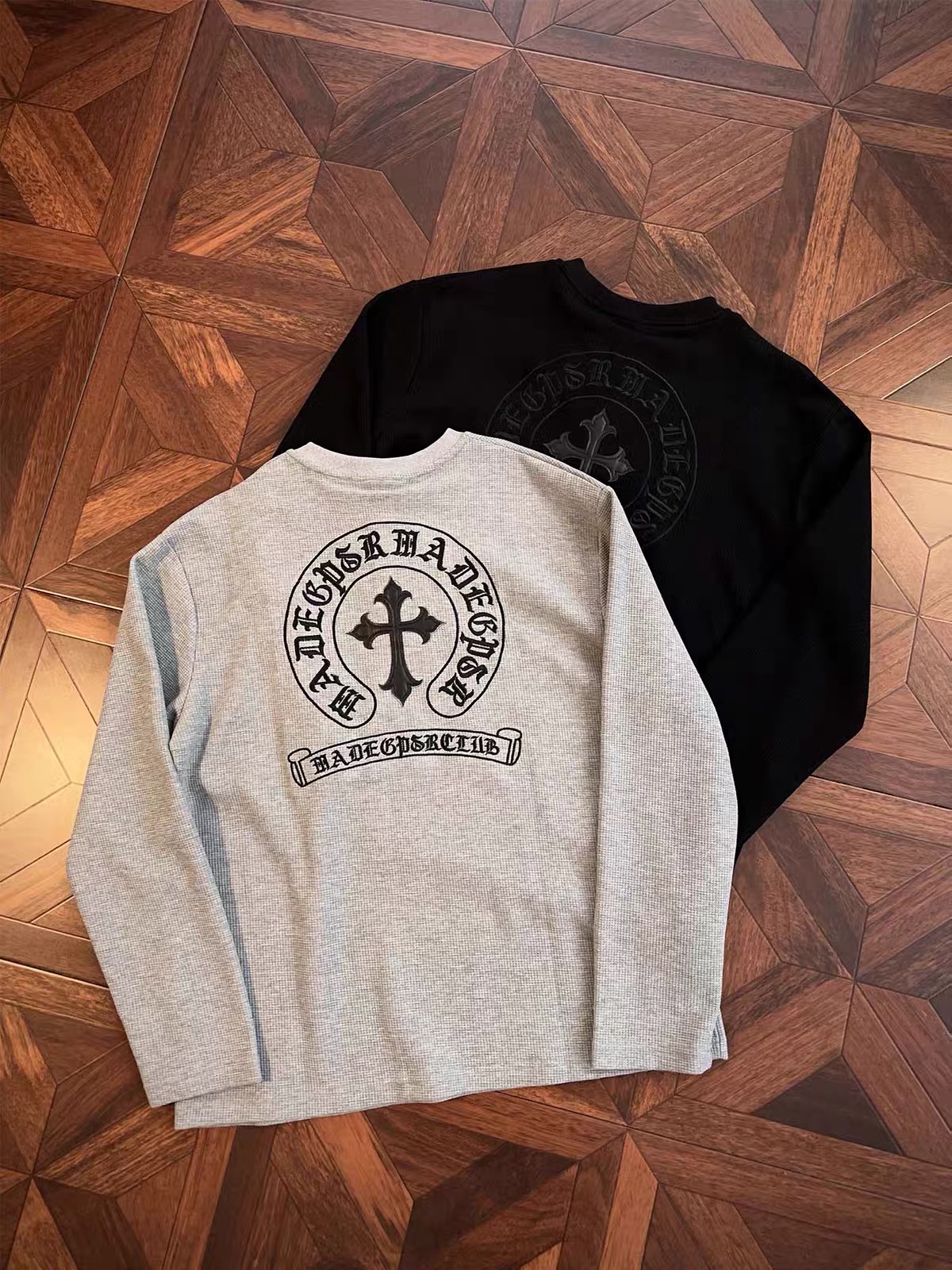 Chrome Hearts Cross Patch Henley Thermal Long‑Sleeve 3