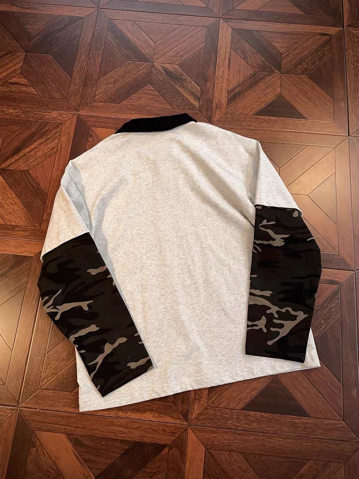 MASECLUB Sportclub Faux‑Layered Camo Sleeve Polo 10